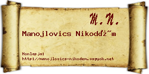 Manojlovics Nikodém névjegykártya